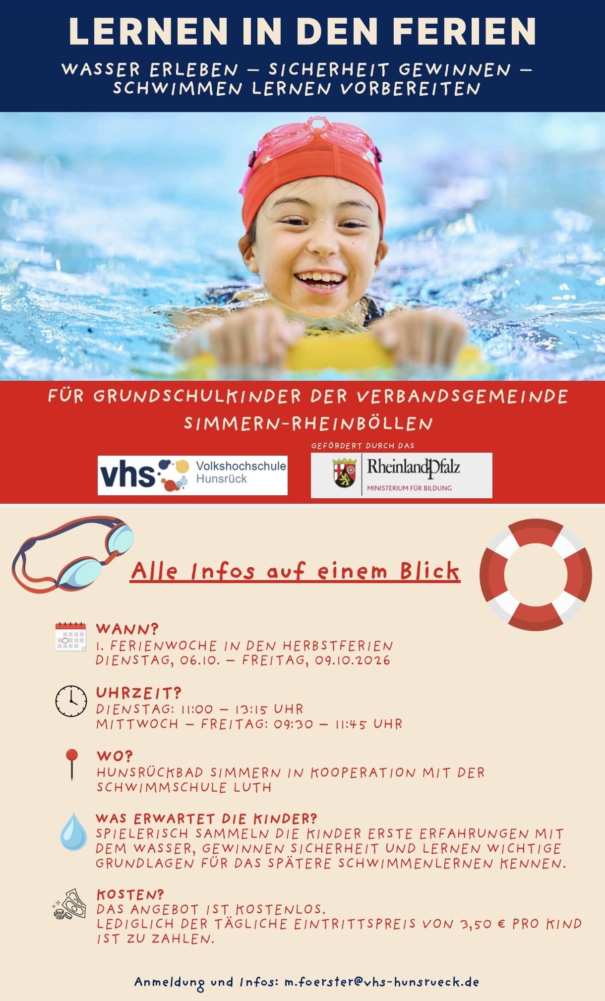 Flyer Schwimmschule Luth